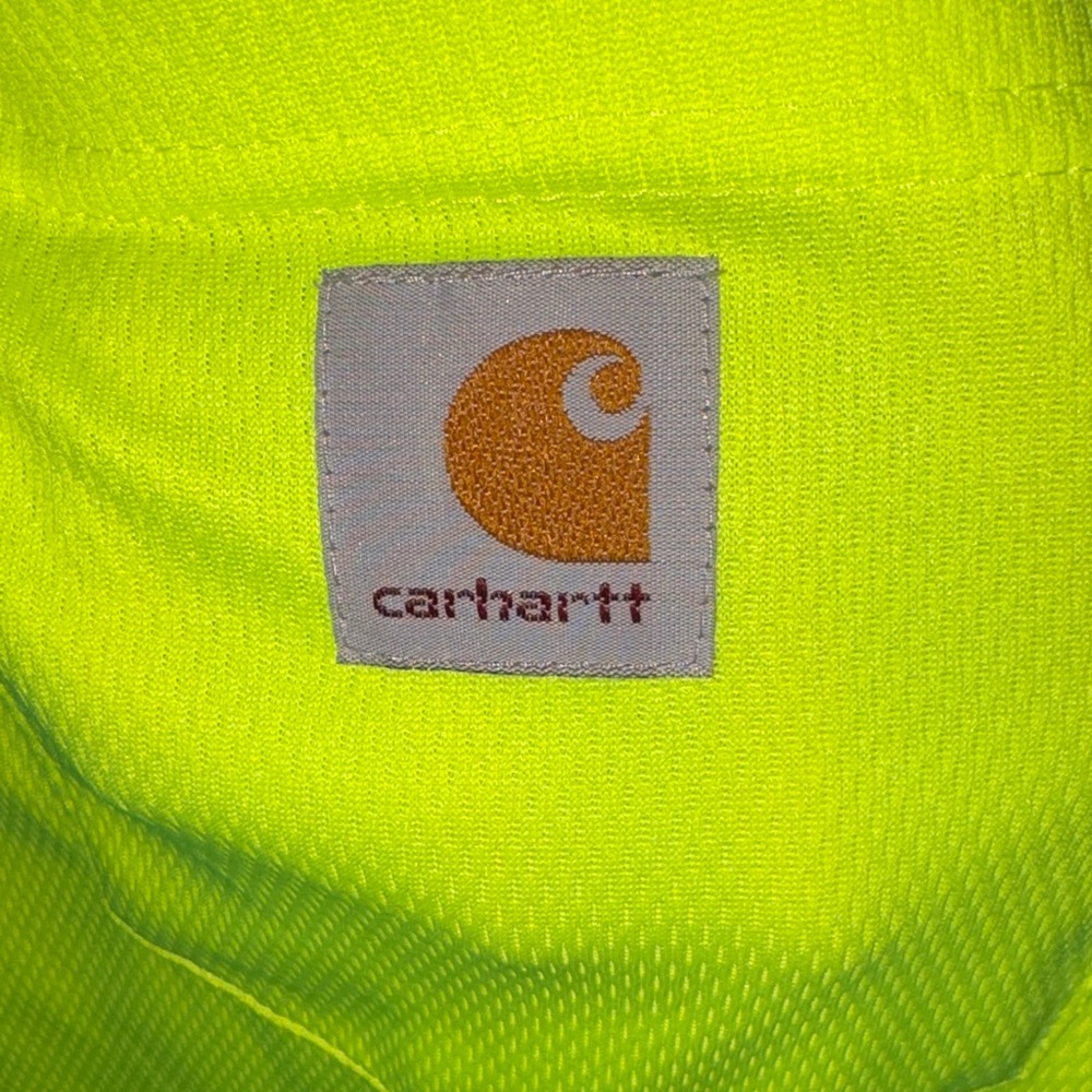 Carhartt Men’s Hi-Vis Neon Yellow Short Sleeve Pocket Tee - Picture 2 of 5